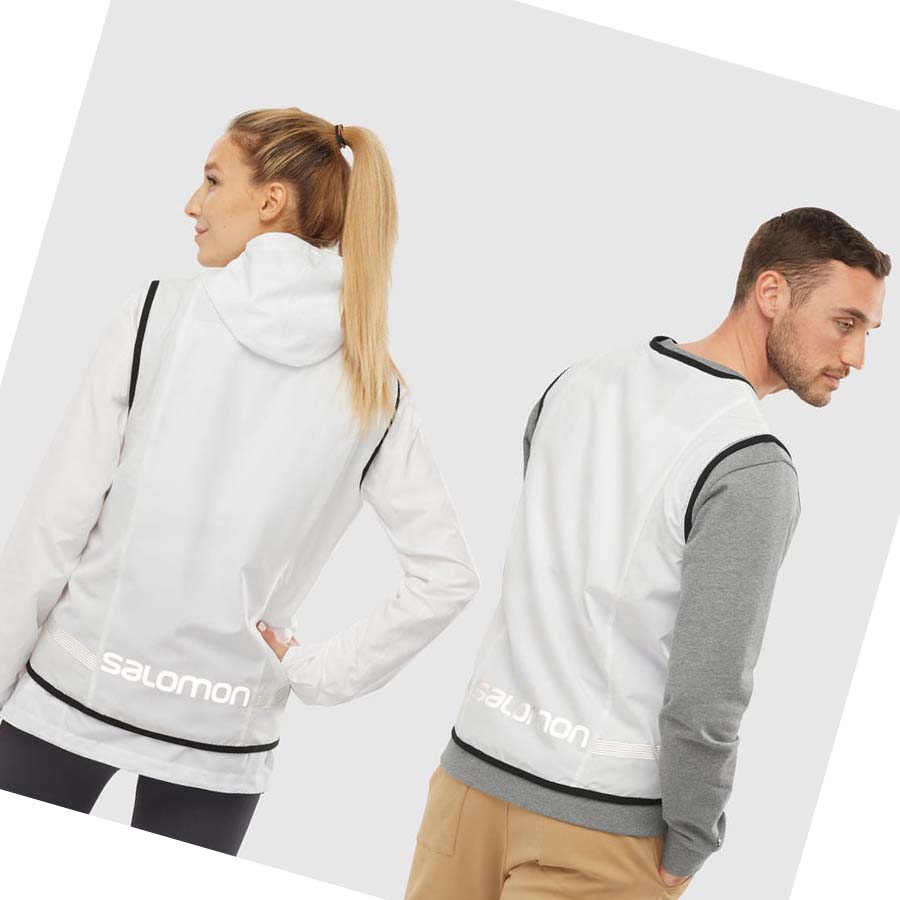 Chaquetas Salomon OUTLIFE REVERSIBLE UTILITY U WINDBREAKERS Mujer Blancos Negros | MX 2468CTV